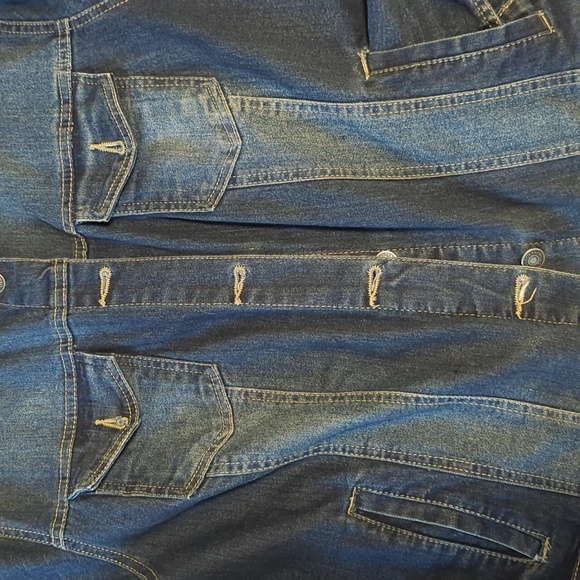 New Look Distressed Denim Jacket 3x - Picture 3 of 6